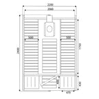 Roudline Barrel Sauna 240 cm Wood-Burning Stove 4–6 Person