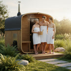 Cubeline Sauna 240 cm Wood-Burning Stove 4–6 Person Double Bench Layout