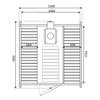 Roudline Barrel Sauna 180 cm Wood-Burning Stove 2–4 Person