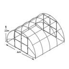 Modular Steel Tunnel Greenhouse | Width 4m