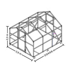Wooden Garden Greenhouse with Polycarbonate Panels