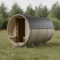 Roudline Barrel Sauna 340 cm Wood-Burning Stove 4–6 Person