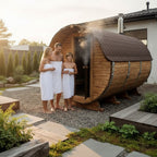 Roudline Barrel Sauna 340 cm Wood-Burning Stove 4–6 Person