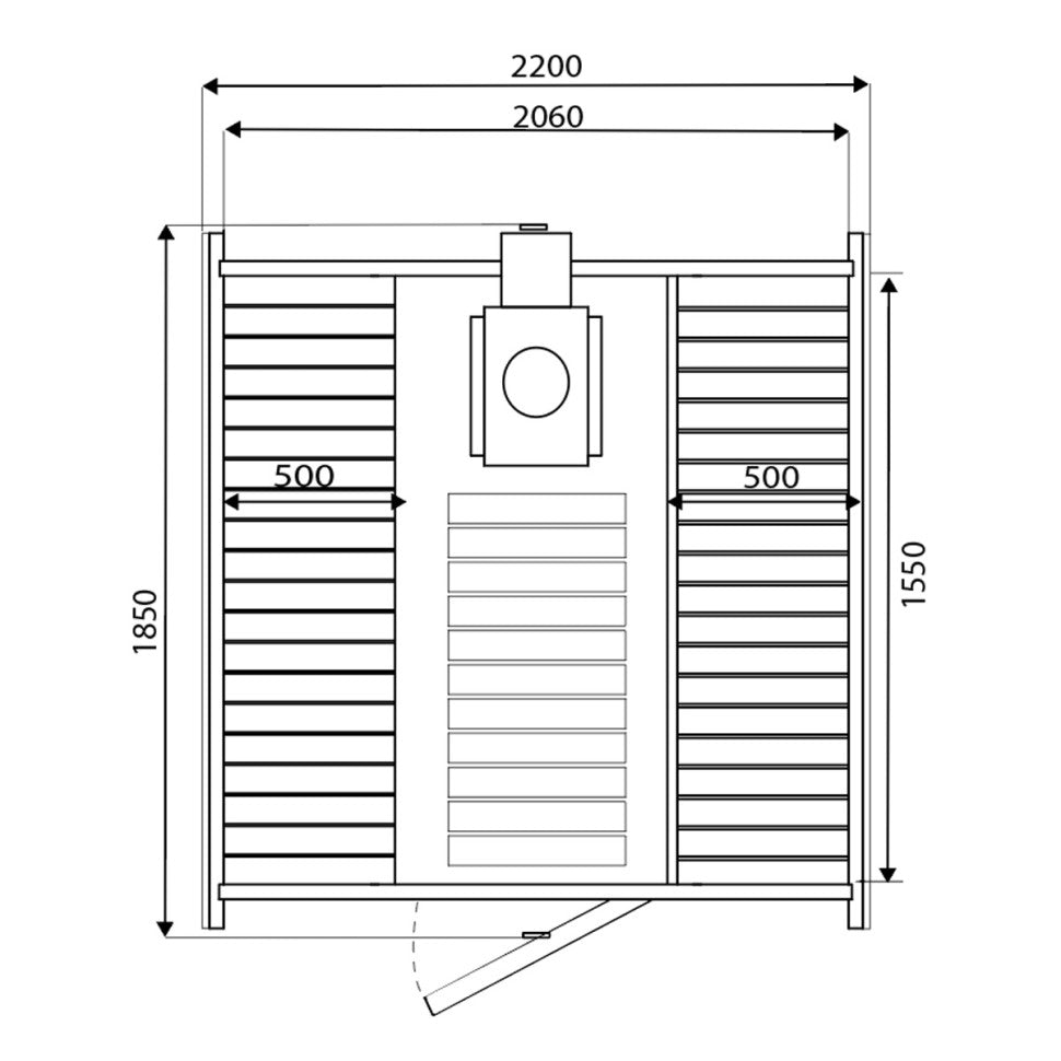 Roudline Barrel Sauna 180 cm Electric Heater 2–4 Person