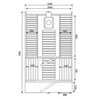 Roudline Barrel Sauna 340 cm Electric Heater 4–6 Person