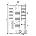 Roudline Barrel Sauna 340 cm Electric Heater 4–6 Person